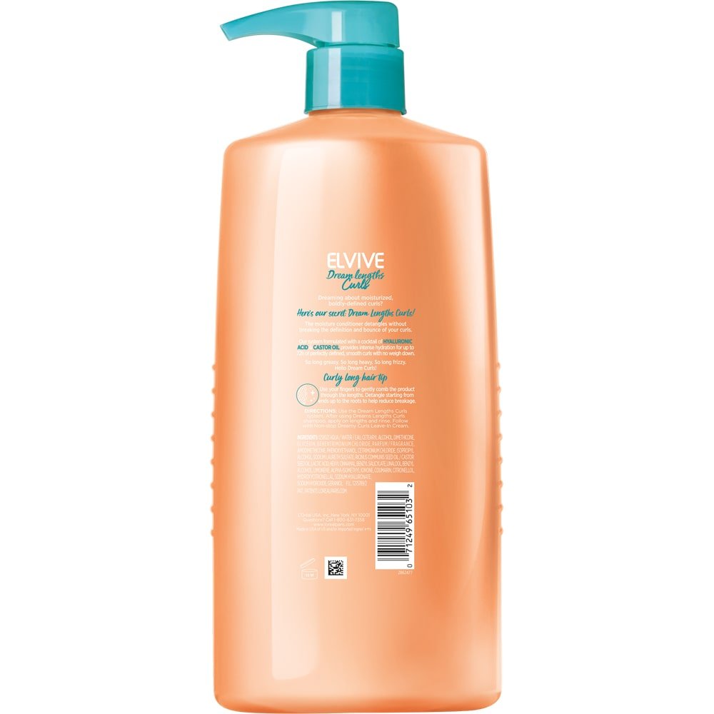 LOreal Haircare Elvive Dream Lengths Curls Moisture Push Curls  Conditioner 28oz Back